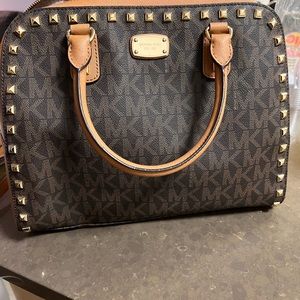 Michael Kors Studded logo satchel